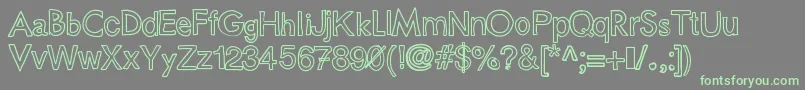 Justcolesblockoutlines Font – Green Fonts on Gray Background