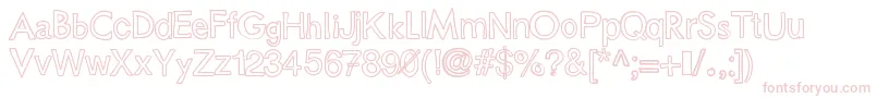 Justcolesblockoutlines Font – Pink Fonts on White Background