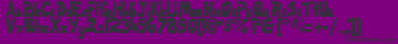 フォントFlatRegularTtstd – 紫の背景に黒い文字