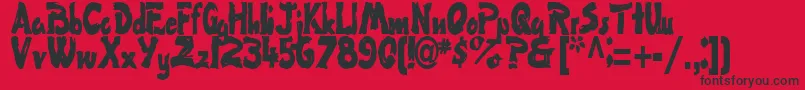 FlatRegularTtstd Font – Black Fonts on Red Background
