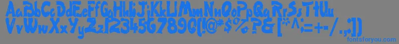 FlatRegularTtstd Font – Blue Fonts on Gray Background