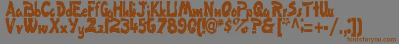 FlatRegularTtstd Font – Brown Fonts on Gray Background