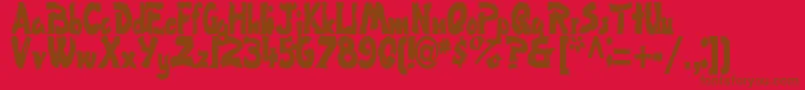 FlatRegularTtstd Font – Brown Fonts on Red Background
