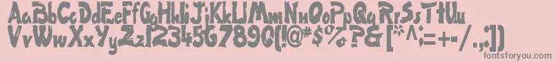 FlatRegularTtstd Font – Gray Fonts on Pink Background