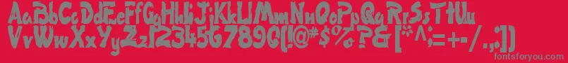 FlatRegularTtstd Font – Gray Fonts on Red Background