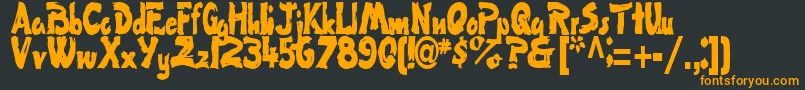 FlatRegularTtstd Font – Orange Fonts on Black Background