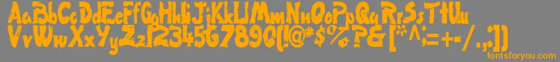 FlatRegularTtstd Font – Orange Fonts on Gray Background