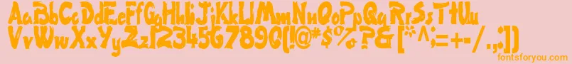FlatRegularTtstd Font – Orange Fonts on Pink Background