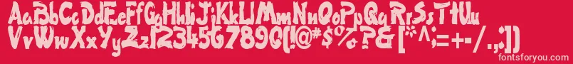 FlatRegularTtstd Font – Pink Fonts on Red Background