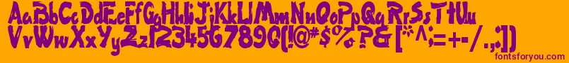 FlatRegularTtstd Font – Purple Fonts on Orange Background