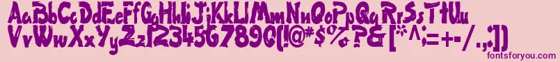 FlatRegularTtstd Font – Purple Fonts on Pink Background