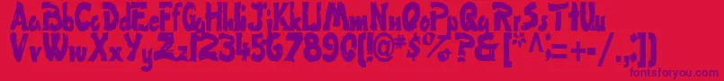 FlatRegularTtstd Font – Purple Fonts on Red Background