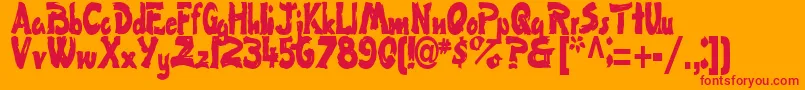 FlatRegularTtstd Font – Red Fonts on Orange Background