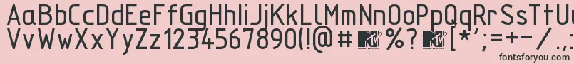 Technicznapomoc Font – Black Fonts on Pink Background