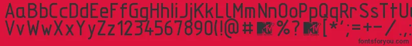 Technicznapomoc Font – Black Fonts on Red Background