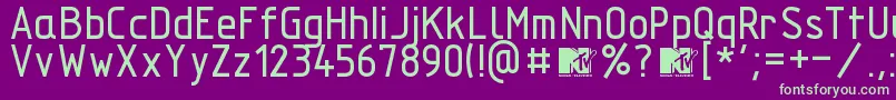 Technicznapomoc Font – Green Fonts on Purple Background