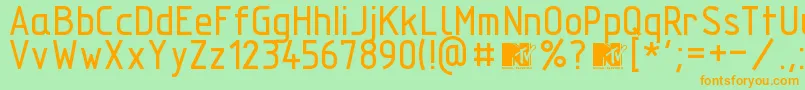 Technicznapomoc Font – Orange Fonts on Green Background