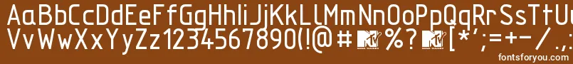 Шрифт Technicznapomoc – белые шрифты на коричневом фоне