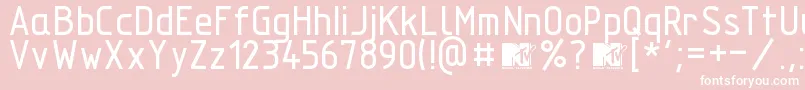 Technicznapomoc Font – White Fonts on Pink Background