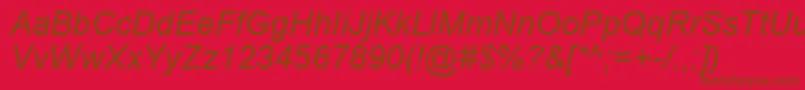 Police ArialРљСѓСЂСЃРёРІ – polices brunes sur fond rouge