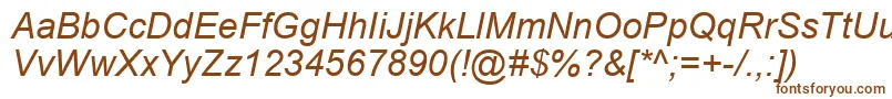 ArialРљСѓСЂСЃРёРІ Font – Brown Fonts on White Background