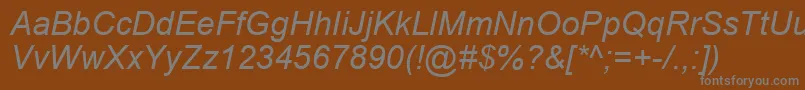 ArialРљСѓСЂСЃРёРІ Font – Gray Fonts on Brown Background