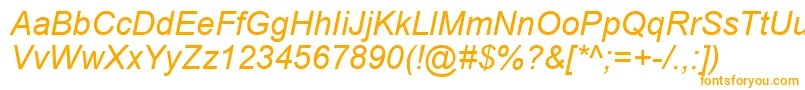 ArialРљСѓСЂСЃРёРІ Font – Orange Fonts on White Background