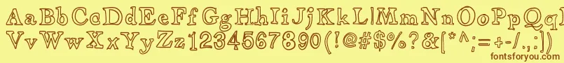 ApothecaryFont Font – Brown Fonts on Yellow Background