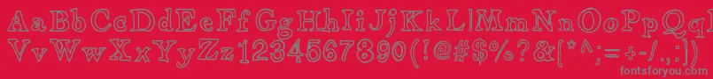 ApothecaryFont Font – Gray Fonts on Red Background