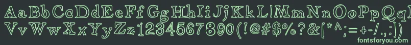 ApothecaryFont Font – Green Fonts on Black Background