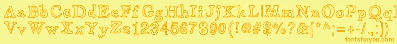 ApothecaryFont Font – Orange Fonts on Yellow Background