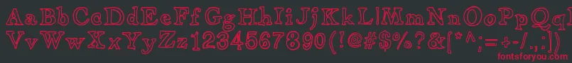 ApothecaryFont Font – Red Fonts on Black Background