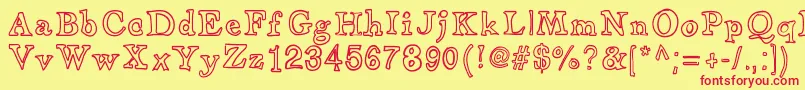 ApothecaryFont Font – Red Fonts on Yellow Background