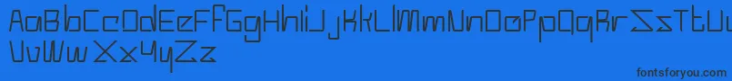 Moderno Font – Black Fonts on Blue Background