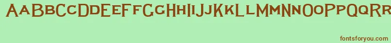 Шрифт Lewishamwide – коричневые шрифты на зелёном фоне