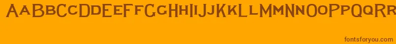 Шрифт Lewishamwide – коричневые шрифты на оранжевом фоне