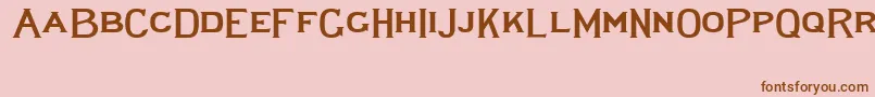 Шрифт Lewishamwide – коричневые шрифты на розовом фоне