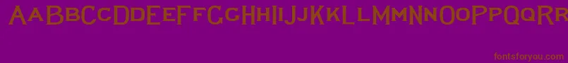 Шрифт Lewishamwide – коричневые шрифты на фиолетовом фоне