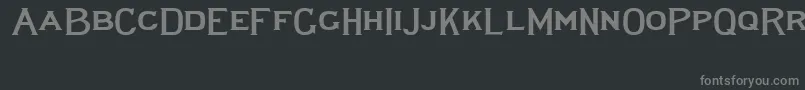 フォントLewishamwide – 黒い背景に灰色の文字