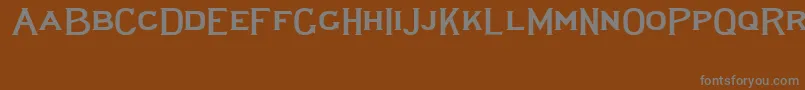 フォントLewishamwide – 茶色の背景に灰色の文字