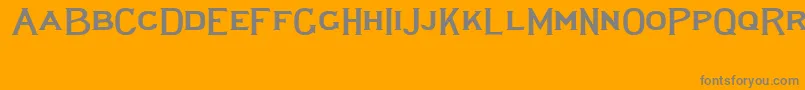 フォントLewishamwide – オレンジの背景に灰色の文字