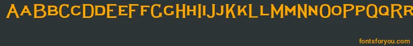 フォントLewishamwide – 黒い背景にオレンジの文字