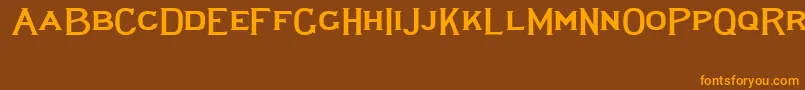 Шрифт Lewishamwide – оранжевые шрифты на коричневом фоне