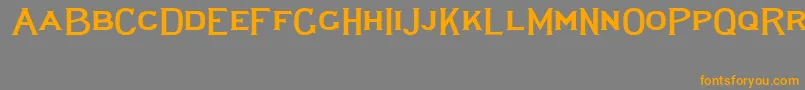 Lewishamwide Font – Orange Fonts on Gray Background