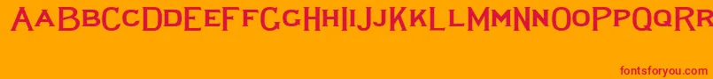 Lewishamwide Font – Red Fonts on Orange Background