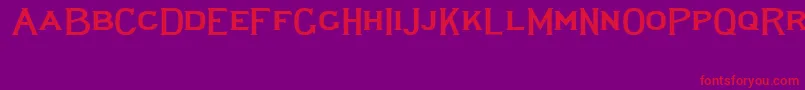 Lewishamwide-Schriftart – Rote Schriften auf violettem Hintergrund