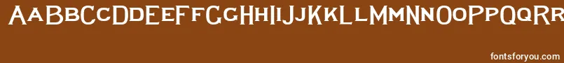 Шрифт Lewishamwide – белые шрифты на коричневом фоне