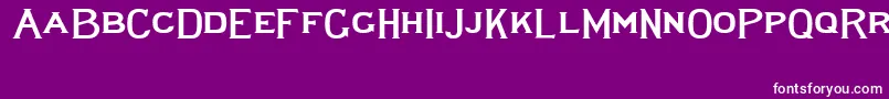 Шрифт Lewishamwide – белые шрифты на фиолетовом фоне