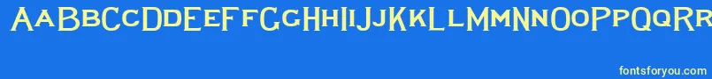 Czcionka Lewishamwide – żółte czcionki na niebieskim tle