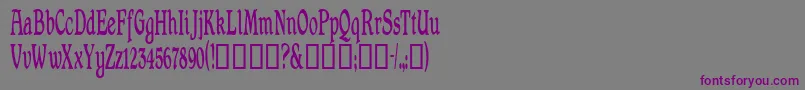 Shrewsburycondensed-fontti – violetit fontit harmaalla taustalla